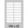 Étiquette 105 x 35 - 100 planches A4 par boite