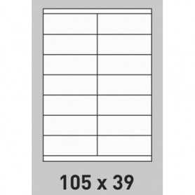 Étiquette 105 x 39 - 100 planches  A4 par boite