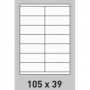 Étiquette 105 x 39 - 100 planches  A4 par boite