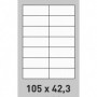 Étiquette 105 x 42.3 - boite de 100 planches A4