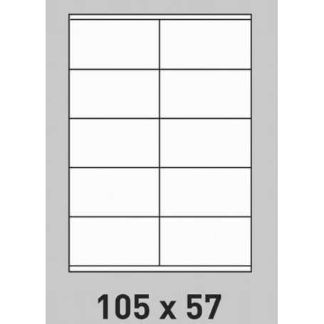 Étiquette 105 x 57 - boite de 100 planches A4