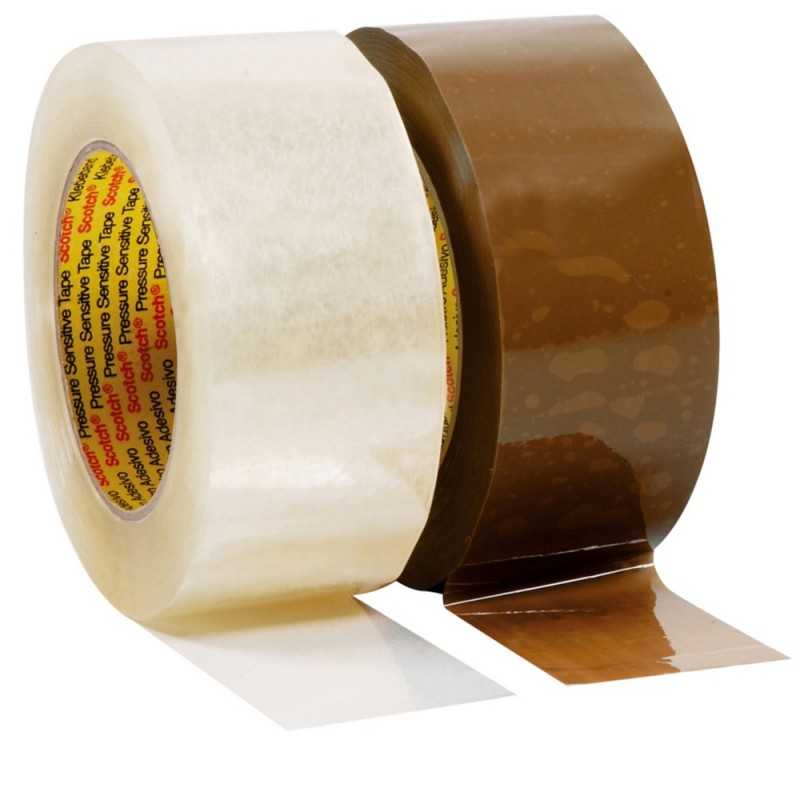 CARTON 36 ROULEAUX SCOTCH ADHESIF HAVANE RUBAN 50 X 100 M