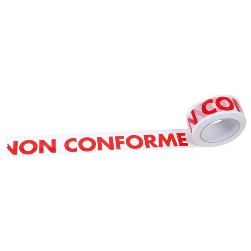 Ruban Adhésif De Signalisation "Conforme/Non Conforme" - 6 Rouleaux En Polypropylène Silencieux - Pour Emballage, Stockage
