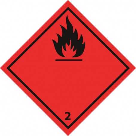 Étiquette pour le transport de matières dangereuses - GAZ INFLAMMABLES