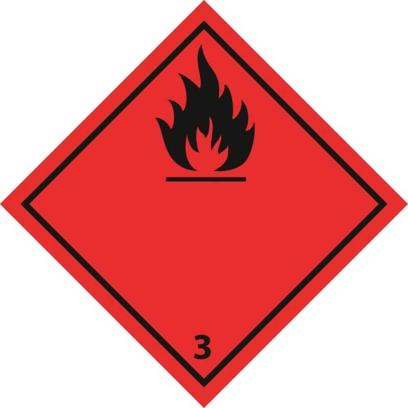 Étiquette pour le transport de matières dangereuses - LIQUIDES INFLAMMABLES