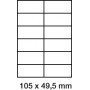 Étiquette adhésive vélin en planche 105 x 49-5mm