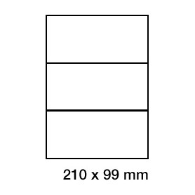 Étiquette adhésive vélin en planche 210 x 99mm