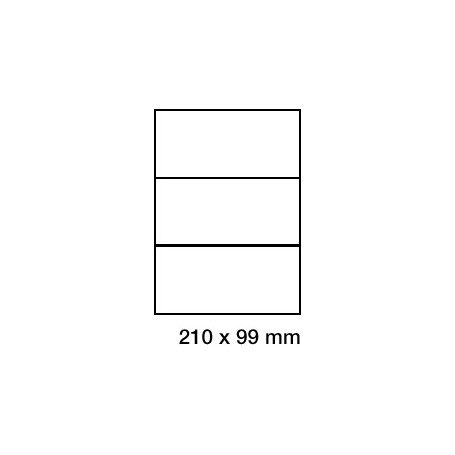Étiquette adhésive vélin en planche 210 x 99mm