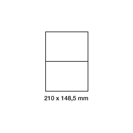 Étiquette adhésive vélin en planche 210 x 148-5mm