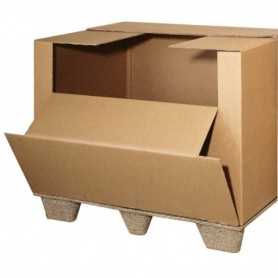 Caisse carton avec abattant - Qualité DD90 1180 x 980 x 1030mm
