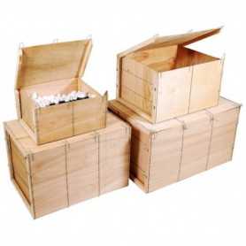 Caisse bois contreplaqué Mussy® - Paquet de 6 545 x 490 x 295mm