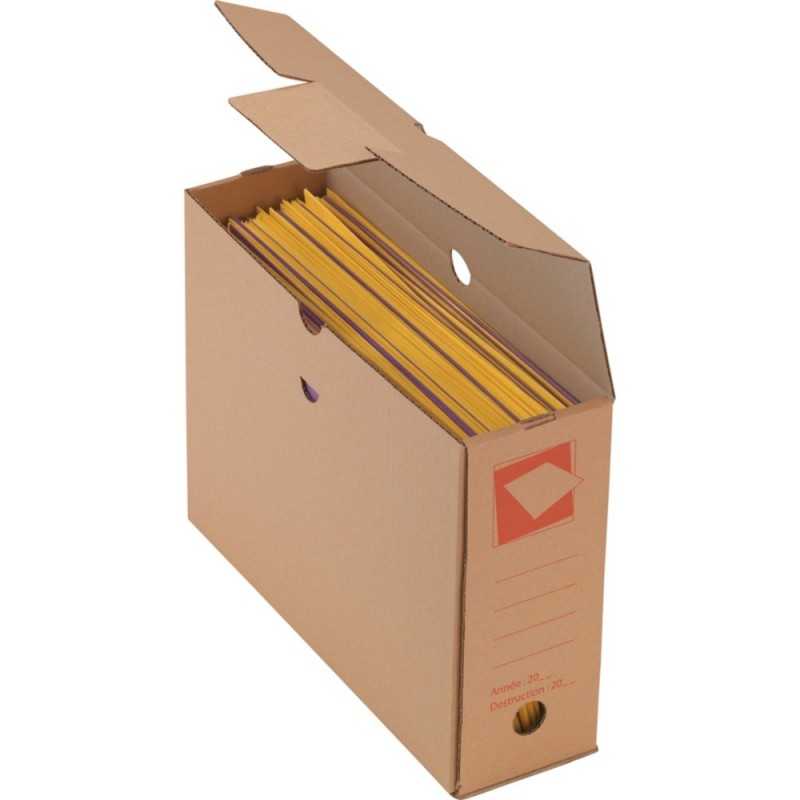 Caisse a archives en carton pour ranger boites archives et dossiers