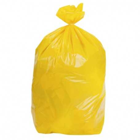 Sacs poubelles jaune 100 litres épaisseur 30 µ