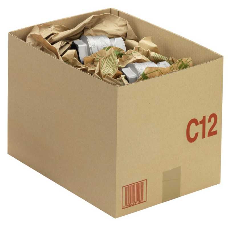 Cartons recyclées avec bandes plâtrées sur support