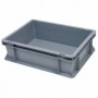 Bac plastique gerbable multi-usages norme Europe - Poignées fermées GRIS 10 L - 400 x 300 x 120mm