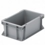 Bac plastique gerbable multi-usages norme Europe - Poignées fermées GRIS 5 L - 300 x 200 x 120 mm