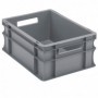 Bac plastique gerbable multi-usages norme Europe - Poignées ouvertes GRIS 15 L - 400 x 300 x 170 mm