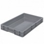 Bac plastique gerbable multi-usages norme Europe - Poignées fermées GRIS 15 L - 600 x 400 x 80