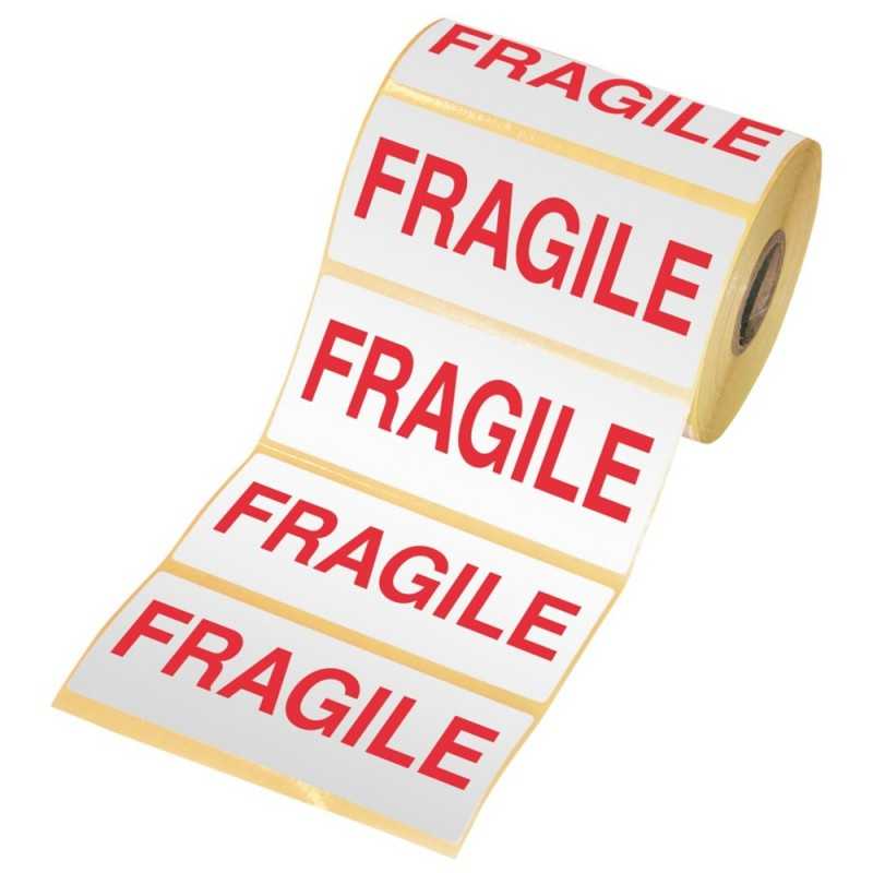 Étiquette FRAGILE - Etiquette d'expédition imprimée Fragile