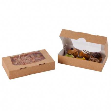 Boîte carton pour plateau lunch, 19 x 28, emballage alimentaire et  vaisselle jetable en carton recyclable.
