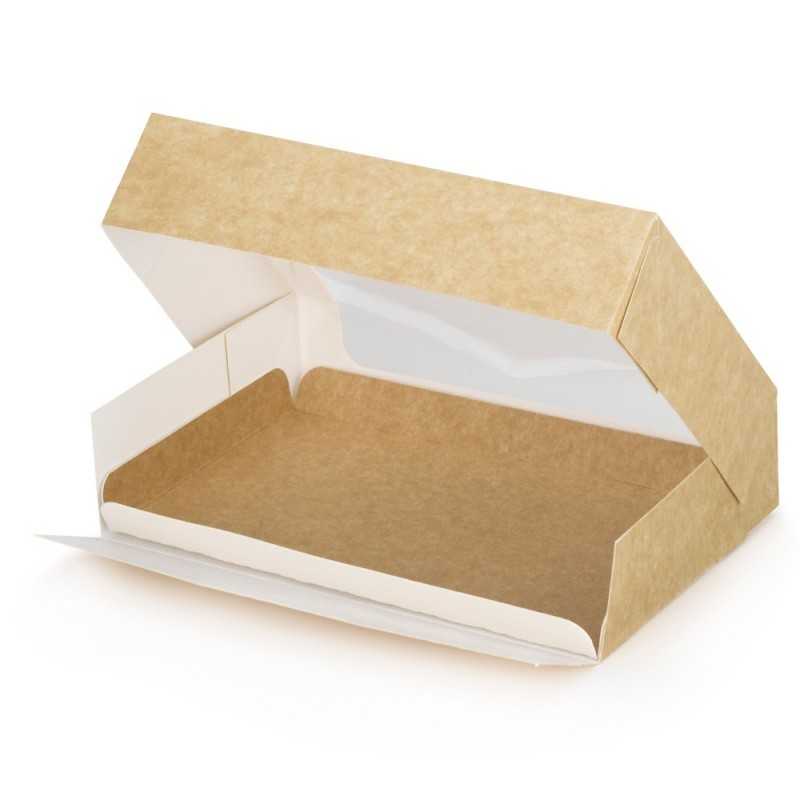 Boîte traiteur en carton blanche pour plateau - 2 tailles