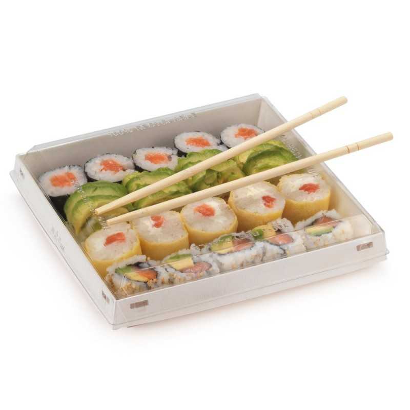 Baguette chinoise ou sushi en bamboo 21 cm – étui fermé –