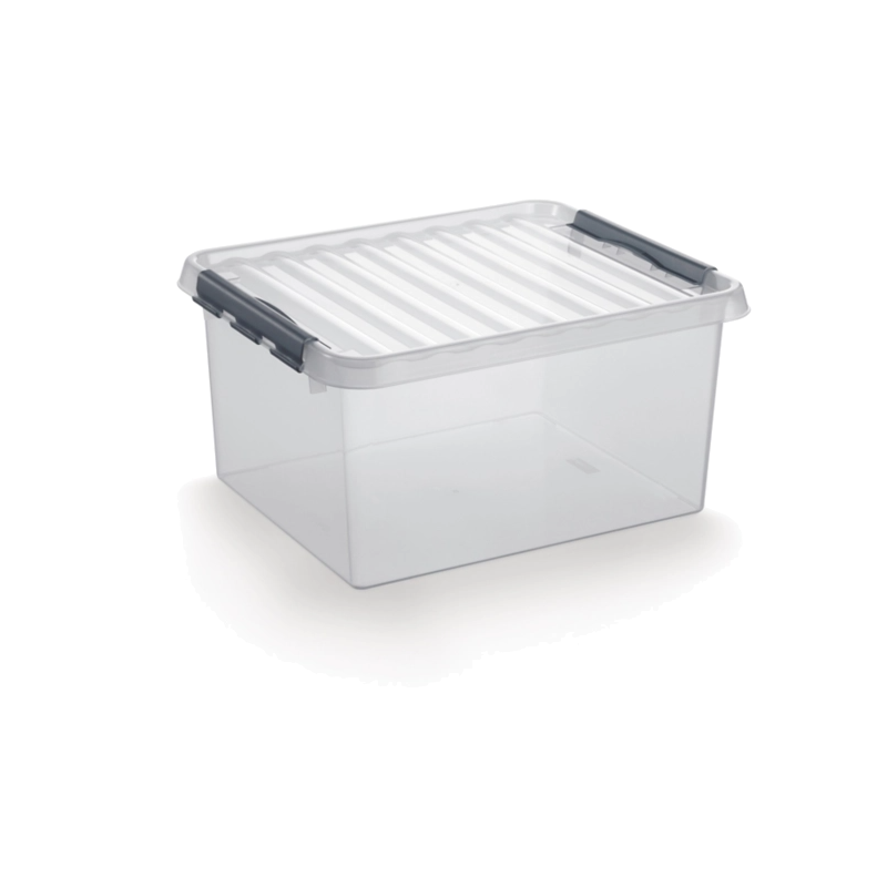 Boîte de rangement empilable / couvercle avec emboîtable intégré