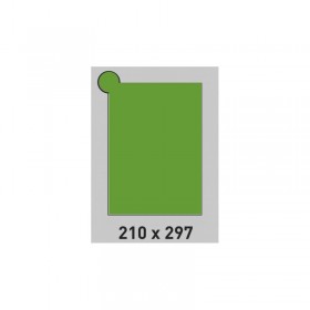 Étiquette vélin couleur vive VERTE adhésive en planche 210 x 297 mm