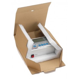Boîte carton avec calage mousse recyclée - 240 X 230 X 80 mm