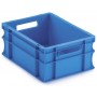 Bac plastique gerbable multi-usages norme Europe - POIGNÉES FERMÉES BLEU 15 L - Dim Ext 400 x 300 x 170 mm