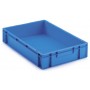 Bac plastique gerbable multi-usages norme Europe - POIGNÉES FERMÉES BLEU 20 L - 600 x 400 x 120mm