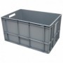 Bac plastique gerbable multi-usages norme Europe - POIGNÉES OUVERTES BLEU 60 L - 600 x 400 x 320mm