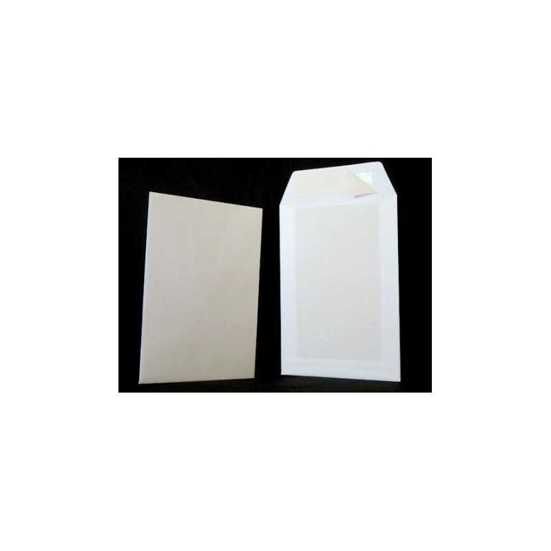 Enveloppe blanche E4 280 x 400 mm 120g dos kraft sans fenêtre fermeture  auto-adhésive - Boîte de 100