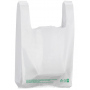 Sac bretelle 50 µ liassé recyclé BLANC 50 x 80 x 20 cm
