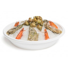 PLATEAU FRUIT DE MER recyclable 6-8 parts de forme RONDE 50 X 6-5 mm
