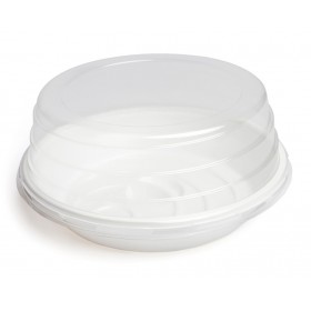 COUVERCLE POUR PLATEAU FDM recyclable 4-5 parts de forme RONDE 36 X 11 mm
