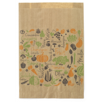 Sac primeur en kraft - 14 x 24 x 7 cm