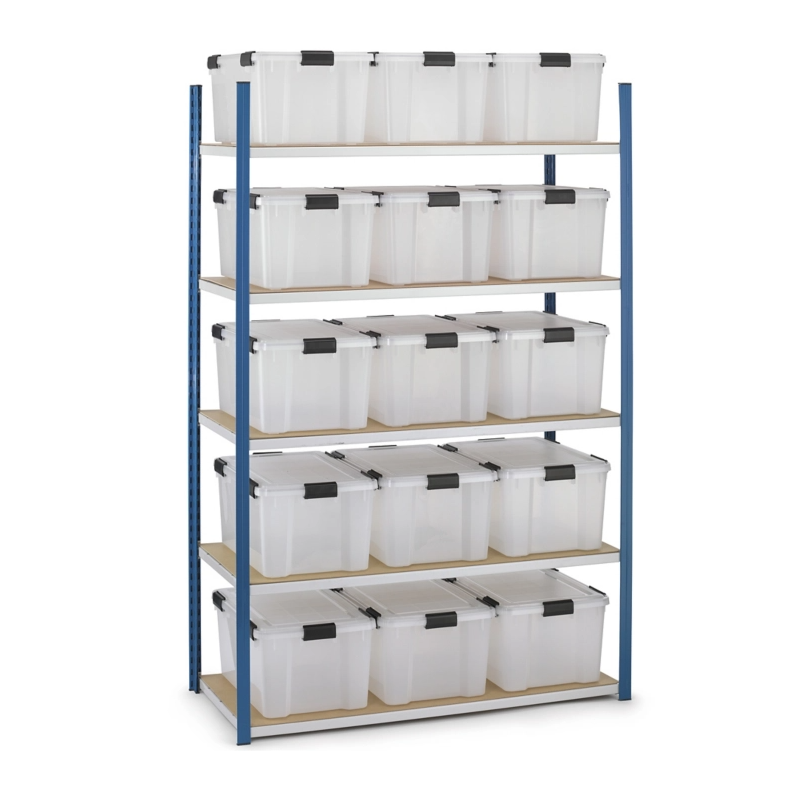 Citylife Lot de 2 bacs de rangement en plastique transparent de 17 l avec couvercle de plaque de Citylife Lot de 2 bacs de rangement en plastique transparent de 17 l avec couvercle de plaque de
