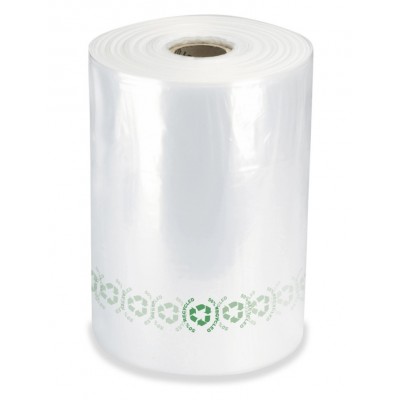 Gaine transparente en plastique recyclé 150 µ - PEBD RECYCLE 250 mm x 233 m