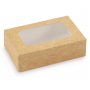 Boîte pâtissière kraft avec fenêtre - 17 x 11,5 x 5 cm