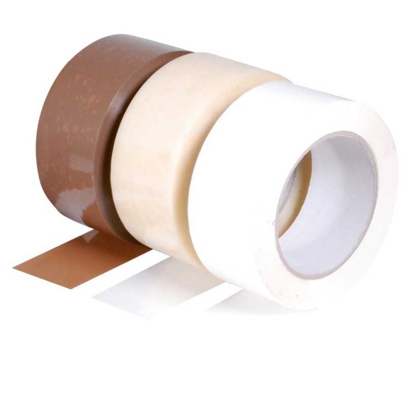 ROULEAU SCOTCH ADHESIF PVC BLANC IMPRIME COULEUR
