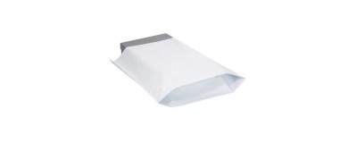 Pochette plastique opaque à soufflet de fond