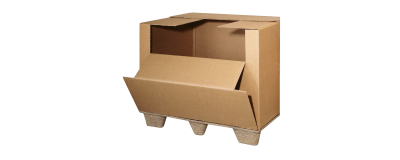 Caisse carton avec abattant  - Qualité DD90