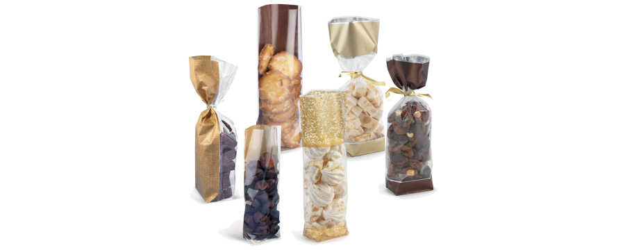 Sachet OPP glacé fond carton