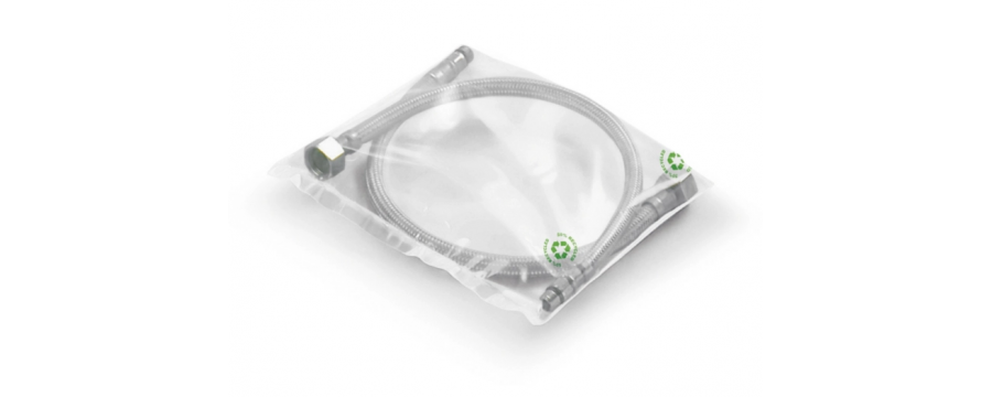 Sac plastique plat transparent recyclé 100 µ