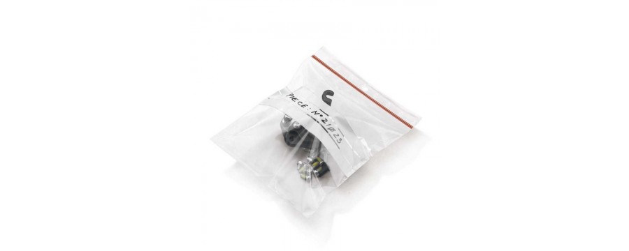 Sachet à fermeture zip 60 µ à bandes blanches
