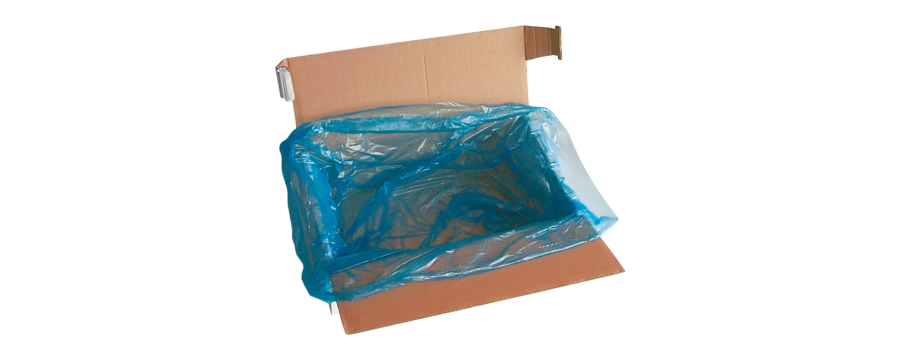 Sac plastique fond de caisse bleu