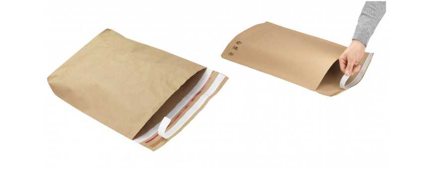 1 Pochette en papier kraft à soufflet de fond