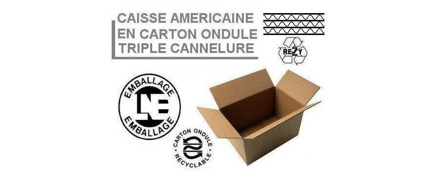 Caisse Américaine triple cannelure : Caisses en carton ondulé
